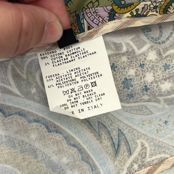 Etro Paisley Pleated Back Cotton Stretch Blazer - Picture 11 of 11